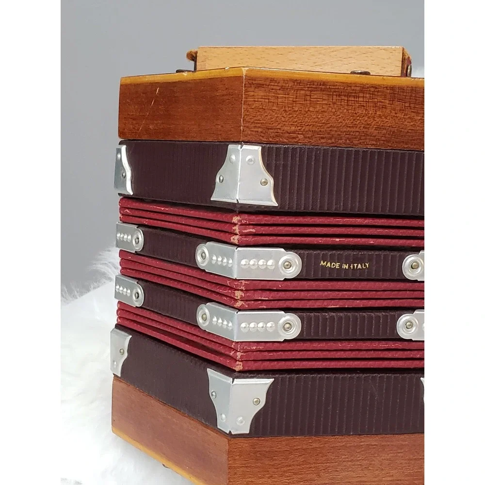 Vintage Silvertone Concertina Squeezebox Made In Italy, 20 Button